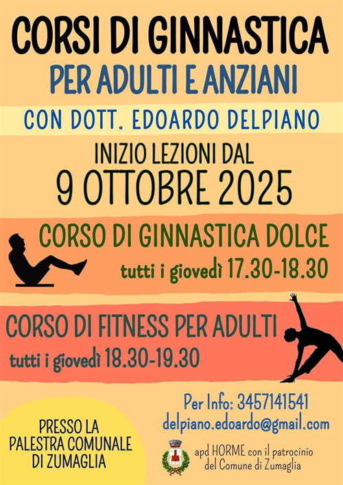 Nuovi corsi di Ginnastica 2025
