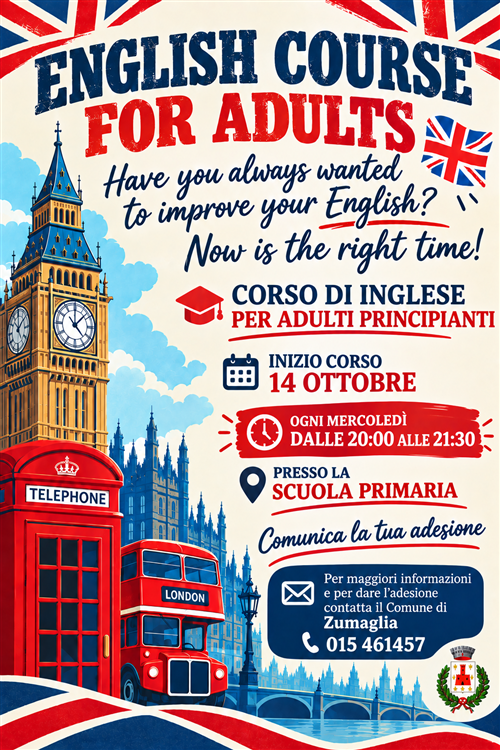 Corso di inglese per adulti principianti